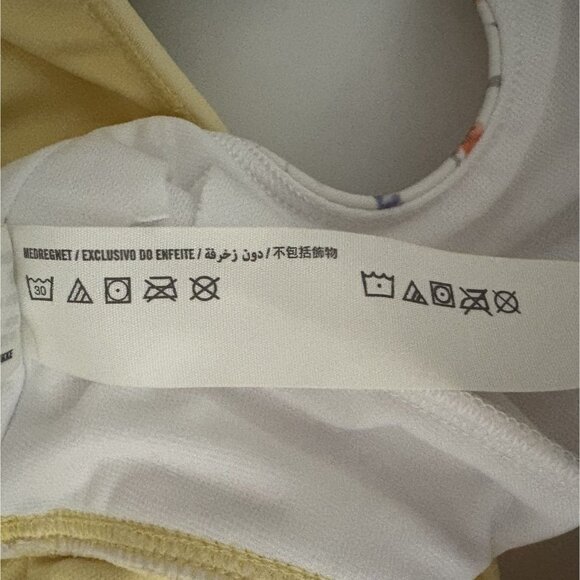 Abercrombie Kids Floral One-Piece Swimsuit Girls 13/14 Yellow Swimwear Beach - Picture 8 of 12